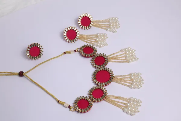 Pink_Boho_Choker_Set_For_Women