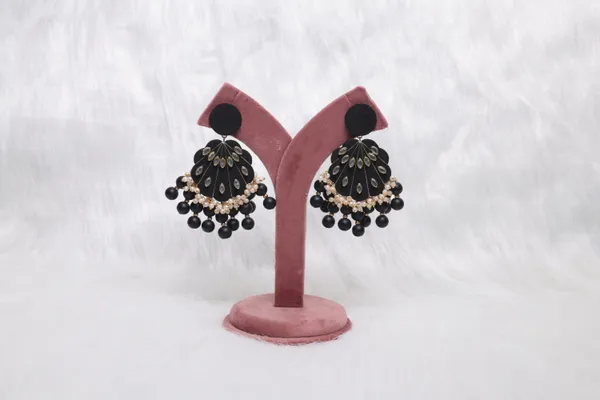 Black_Sunflower_Earring_for_Women