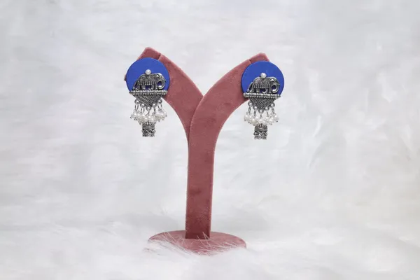 Royal_Blue_Elephant_Dangle_Earring_For_Women