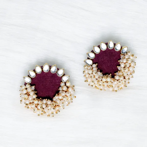 Wine_Aavya_Stud_Earring_For_Women