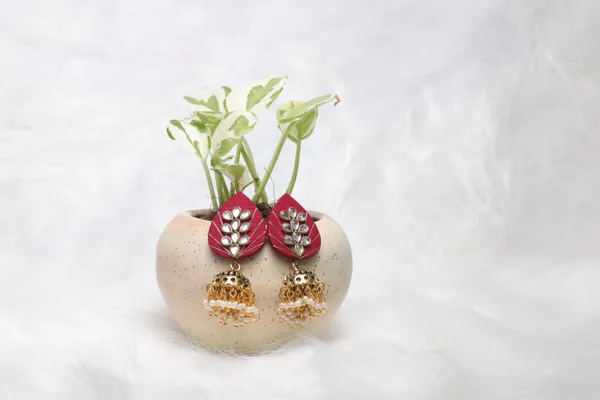 Maroon_Oviya_Dangle_Earring_For_Women