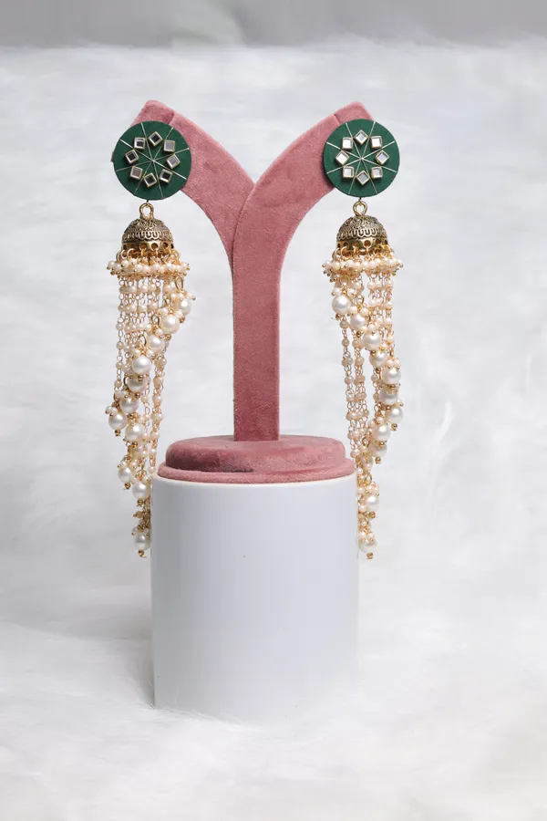 Green_Meher_Dangle_Earring_For_Women