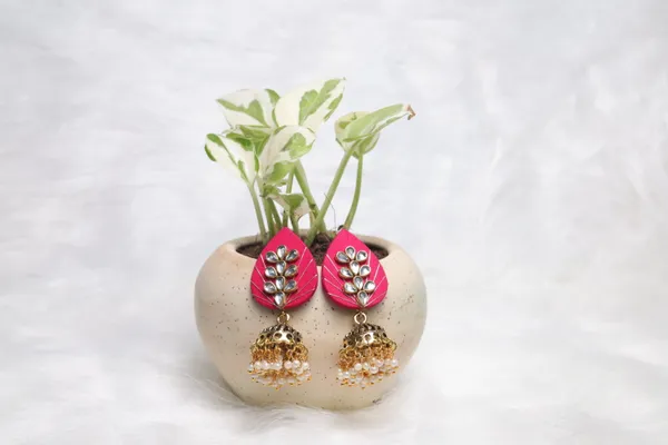 Pink_Oviya_Dangle_Earring_For_Women