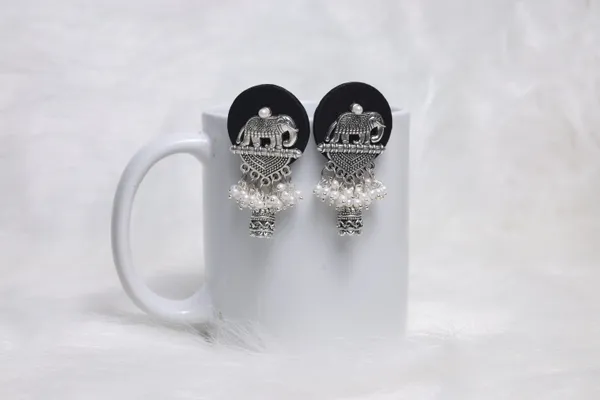 Black_Elephant_Dangle_Earring_For_Women