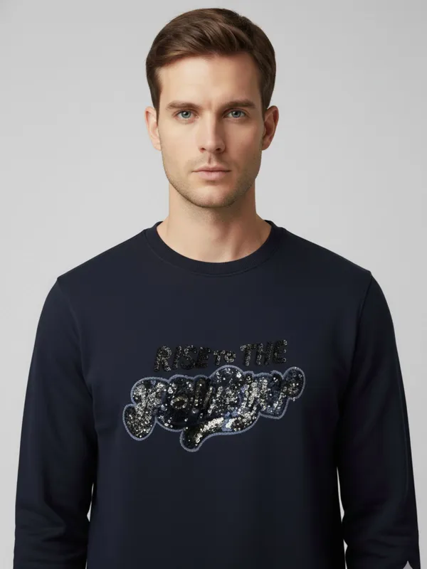 Navy_Cotton_Blend_Pre_Winter_Sweatshirt_For_Men