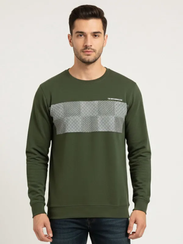 Olive_Cotton_Blend_Pre_Winter_Sweatshirt_For_Men