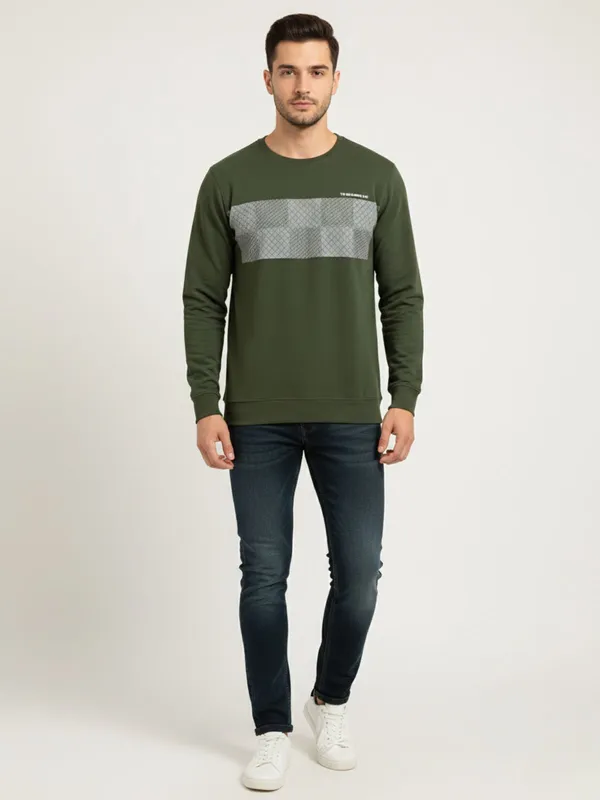 Olive_Cotton_Blend_Pre_Winter_Sweatshirt_For_Men