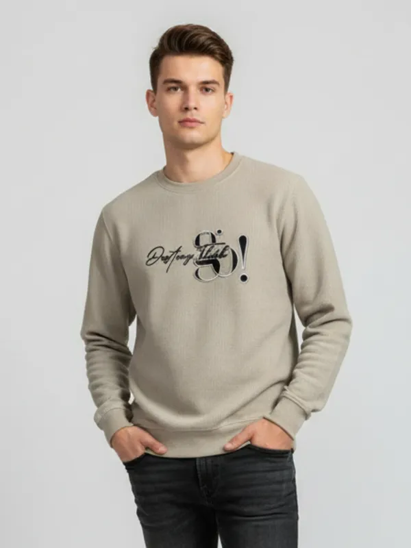 Khaki_Cotton_Blend_Pre_Winter_Sweatshirt_For_Men
