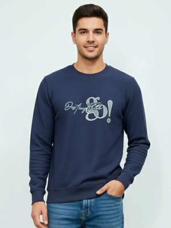 Navy_Cotton_Blend_Pre_Winter_Sweatshirt_For_Men