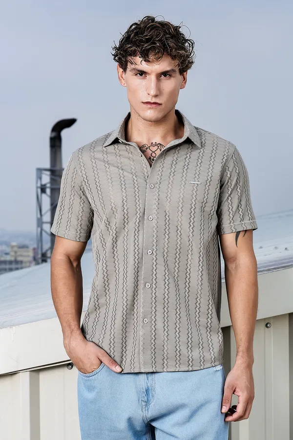 Mosue_Cotton_Blend_Solid_Half_Sleeve_Shirt_For_Men
