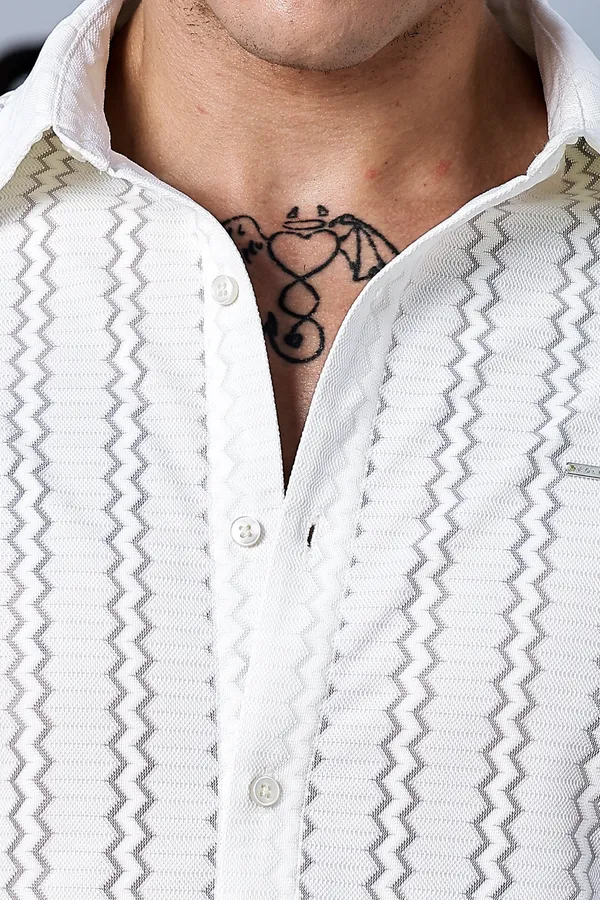 White_Cotton_Blend_Solid_Half_Sleeve_Shirt_For_Men