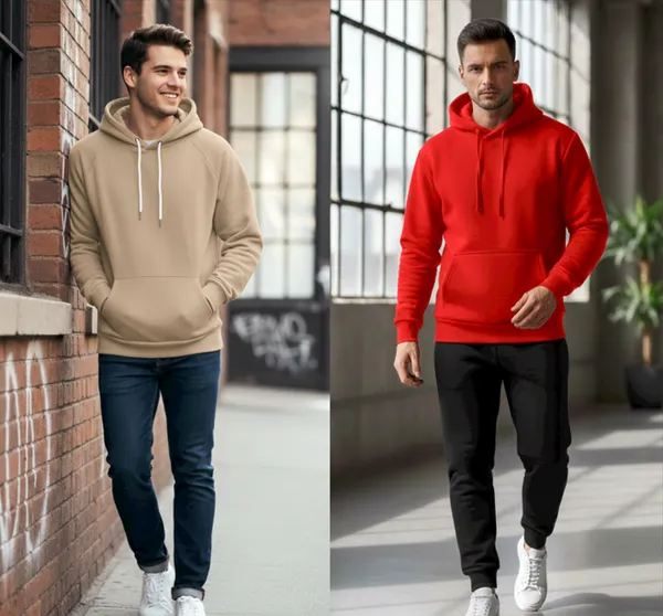 Pack_of_2_Red_&_Beige_Premium_Fleece_Hoodie_For_Men
