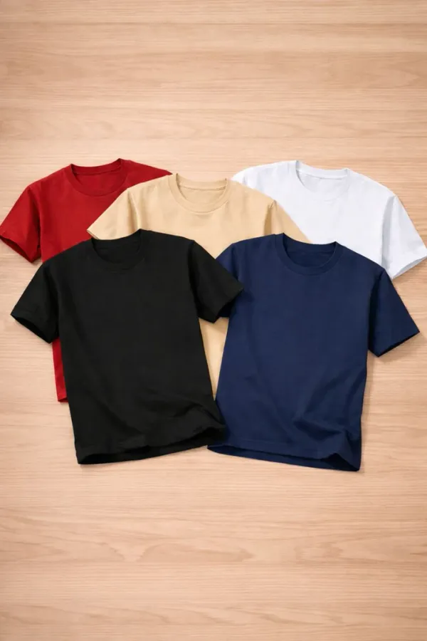 Pack_of_5_Multicolor_Cotton_Premium_T_Shirt_For_Men