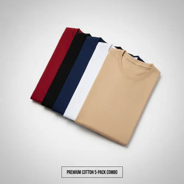 Pack_Of_5_Multicolor_Cotton_Premium_T_Shirt_For_Men