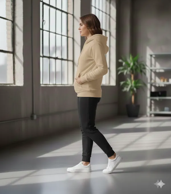 Beige_Premium_Fleece_Track_Suit_For_Women