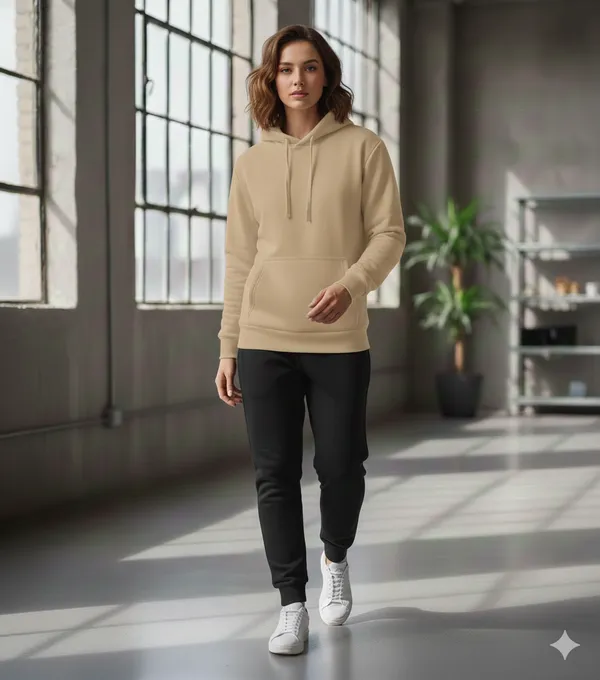 Beige_Premium_Fleece_Track_Suit_For_Women
