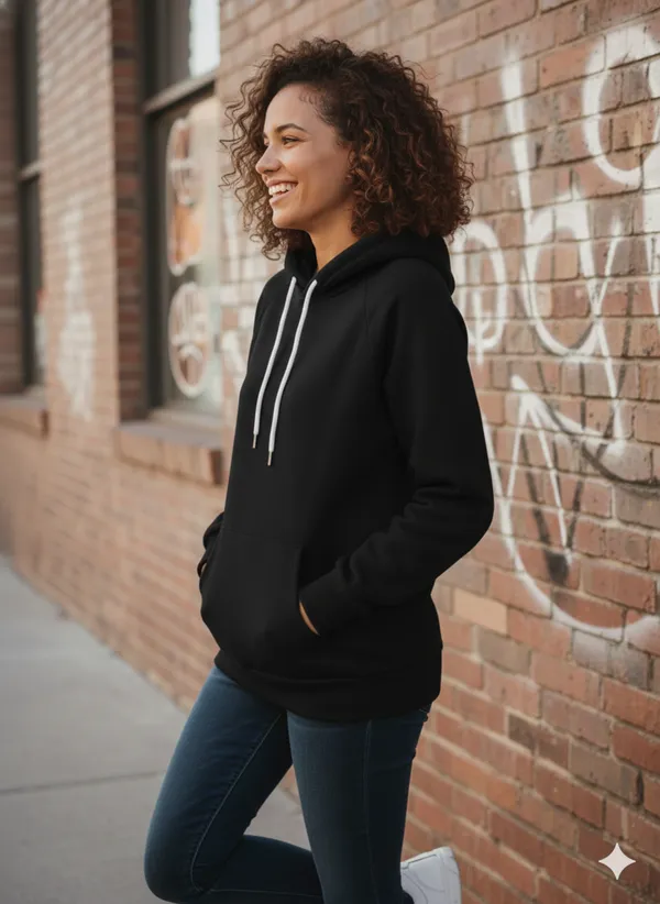 Black_Premium_Fleece_Hoodie_For_Women
