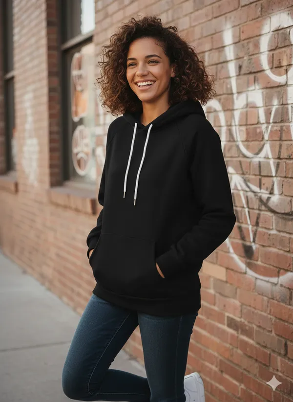 Black_Premium_Fleece_Hoodie_For_Women