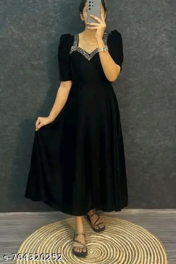 Women_Black_Velvet_Party_Wear_Gown_|_Embellished_Neck_Anarkali_Maxi_Dress