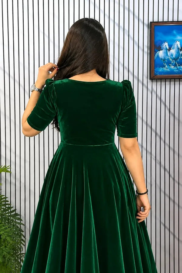 Women_Green_Velvet_Party_Wear_Gown_|_Embellished_Neck_Anarkali_Maxi_Dress