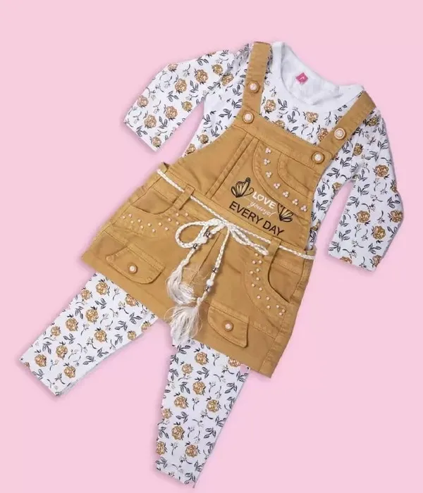 Baby_Girls_Dungaree_And_T_Shirt_Set