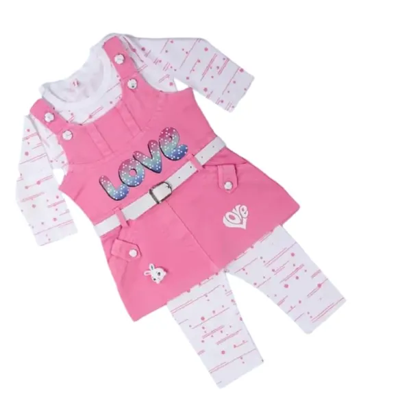 Baby_Girls_Dungaree_And_T_Shirt_Set