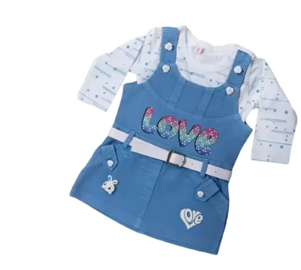 Baby_Girls_Dungaree_And_T_Shirt_Set