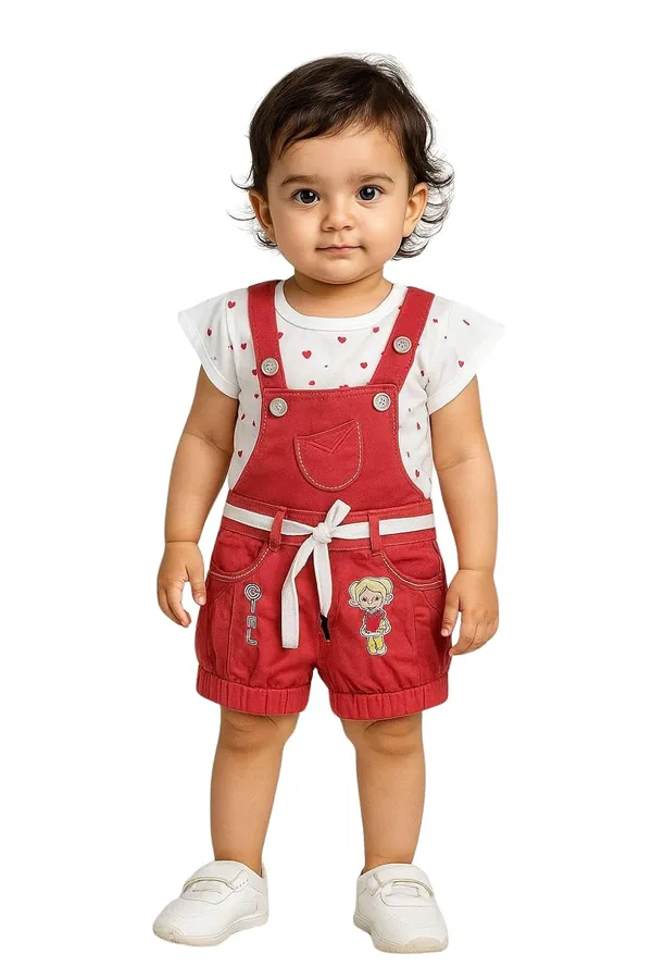 Baby_Girls_Dungaree_And_T_Shirt_Set