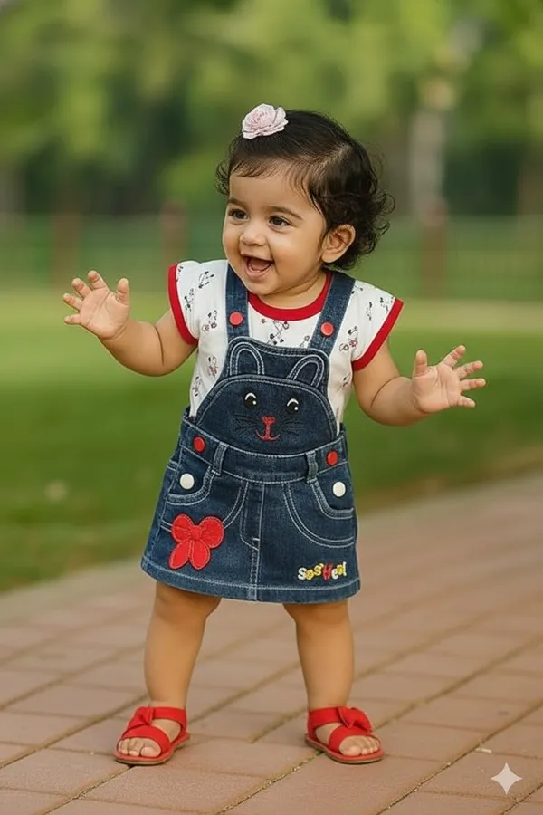 Baby_Girls_Dungaree_Romper_T_Shirt_Outfit