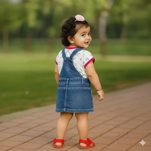 Baby_Girls_Dungaree_Romper_T_Shirt_Outfit