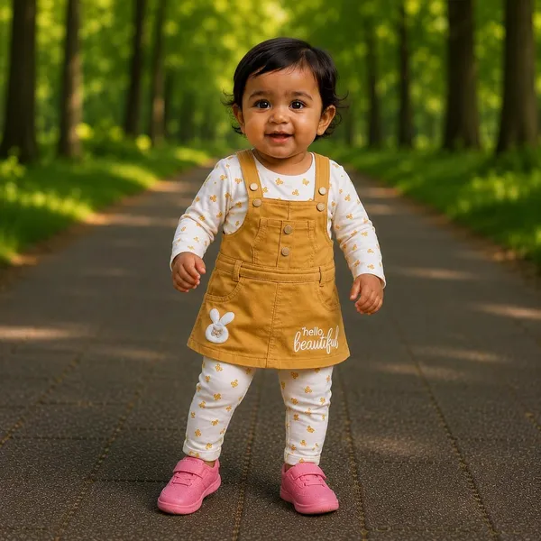 Baby_Girls_Dungaree_And_T_Shirt_Set