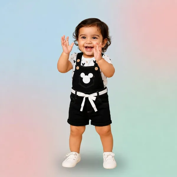 Baby_Girls_Dungaree_With_Romper_T_Shirt_Set