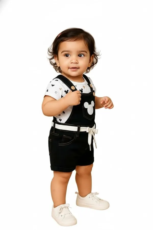 Baby_Girls_Dungaree_With_Romper_T_Shirt_Set