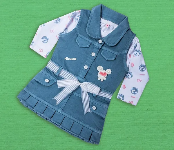 Baby_Girls_Dungaree_And_T_Shirt_Set