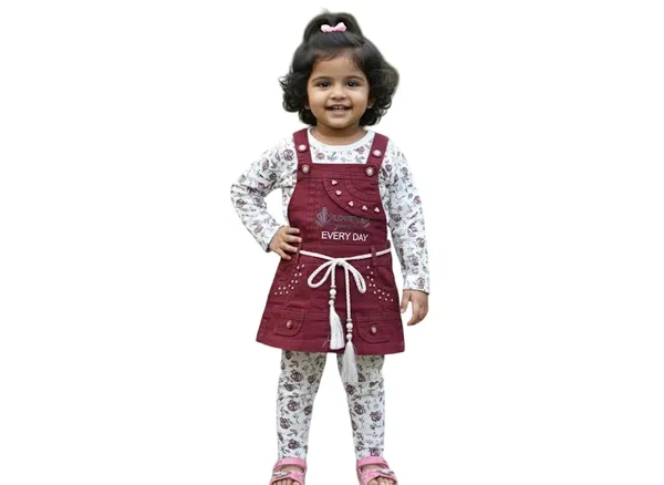 Baby_Girls_Dungaree_And_T_Shirt_Set
