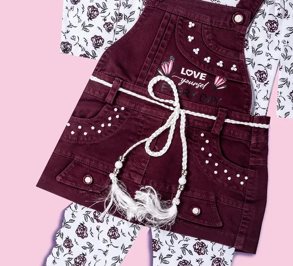 Baby_Girls_Dungaree_And_T_Shirt_Set