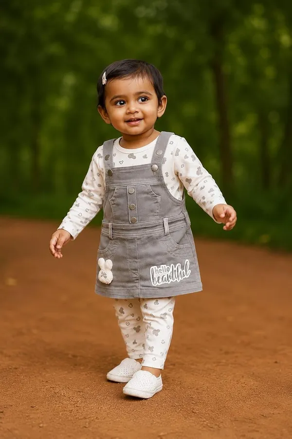 Girls_Dungaree_And_T_Shirt_Set