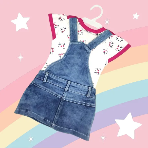 Baby_Girls_Dungaree_Romper_T_Shirt_Outfit