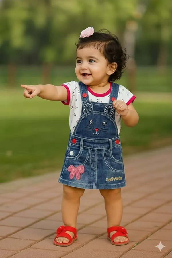 Baby_Girls_Dungaree_Romper_T_Shirt_Outfit