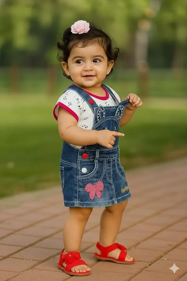 Baby_Girls_Dungaree_Romper_T_Shirt_Outfit