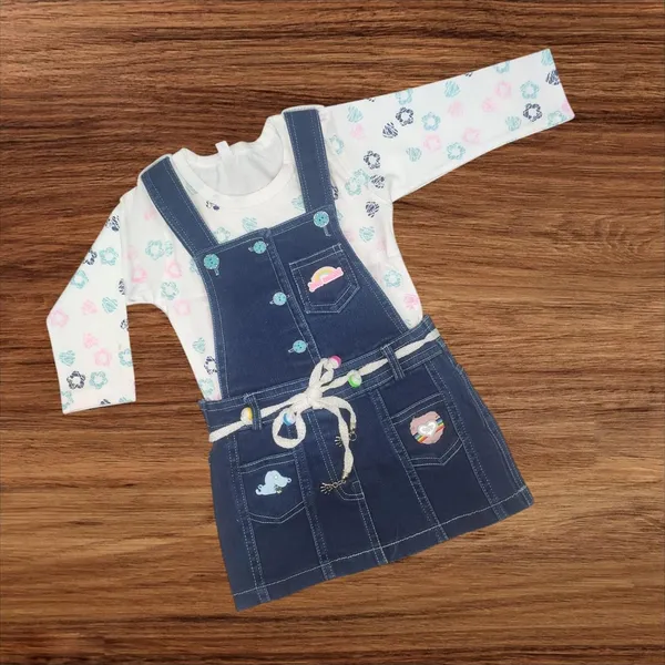 Baby_Girls_Dungaree_And_T_Shirt_Set