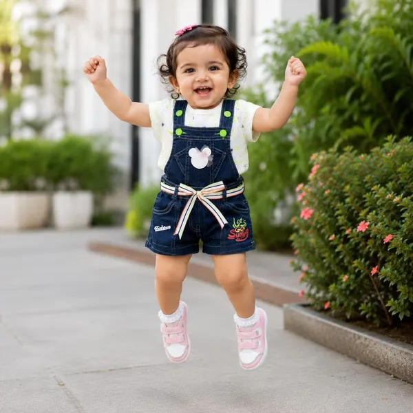 Kids_Denim_Dungaree_With_Hosiery_Top