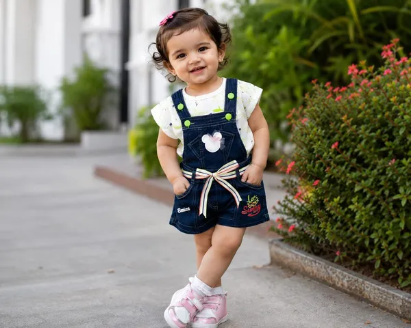 Kids_Denim_Dungaree_With_Hosiery_Top