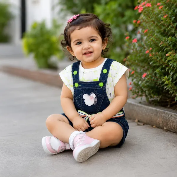 Kids_Denim_Dungaree_With_Hosiery_Top