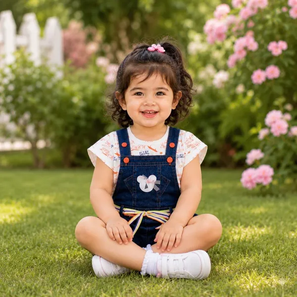 Kids_Denim_Dungaree_With_Hosiery_Top