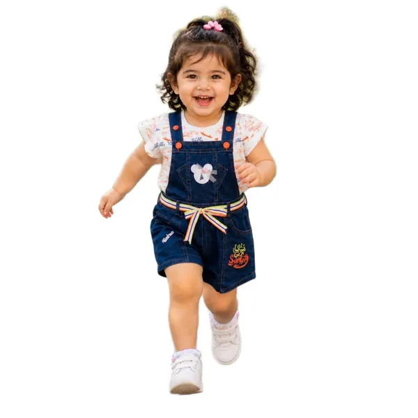 Kids_Denim_Dungaree_With_Hosiery_Top
