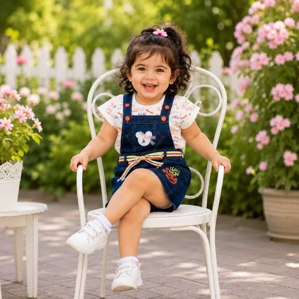 Kids_Denim_Dungaree_With_Hosiery_Top