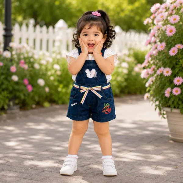 Kids_Denim_Dungaree_With_Hosiery_Top