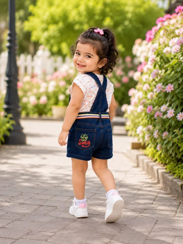 Kids_Denim_Dungaree_With_Hosiery_Top