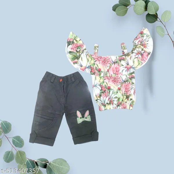 Girls_Top_Jeans_Capri_Set